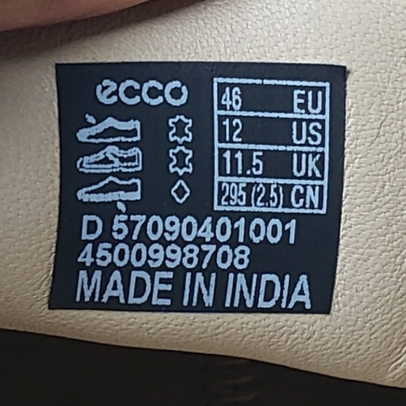 Ecco Men's Classic Moc Black Leather Slip On Loafer Driving Shoes Size 12EW - Picture 11 of 15